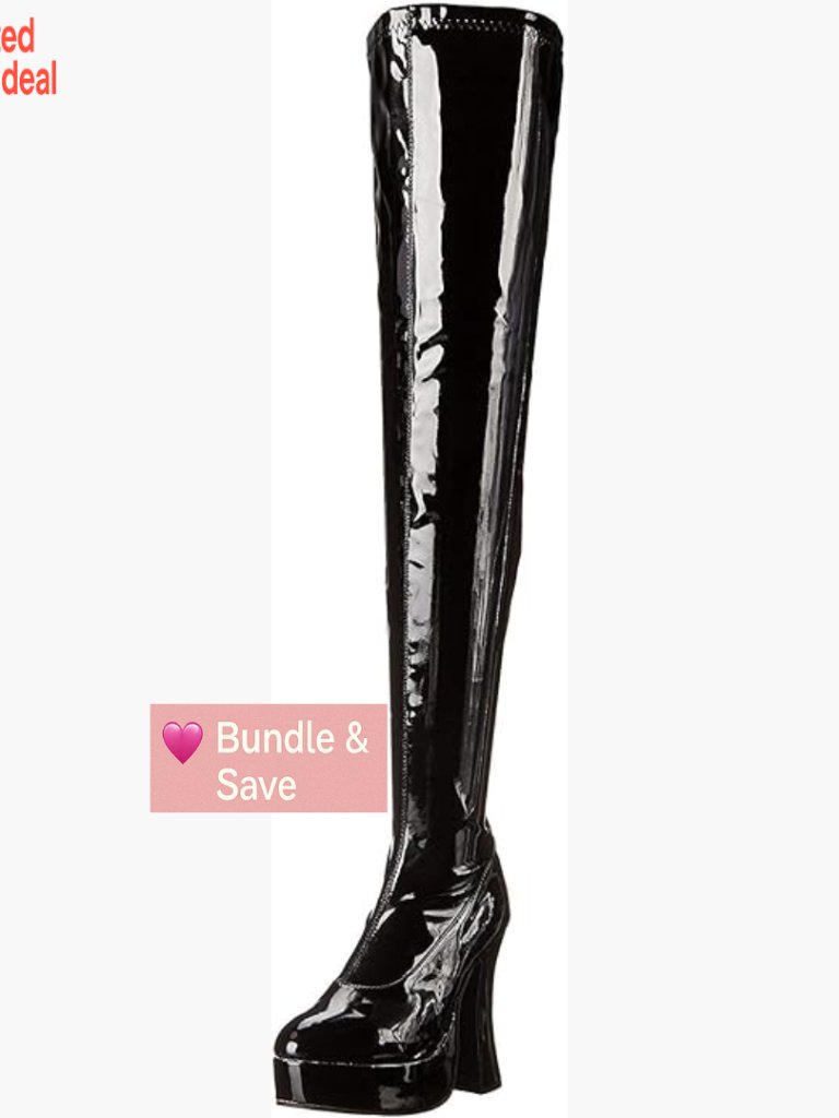 4.75" Block Heel Over-The-Knee Booties Stretch Material Zip Closure Dress Boots